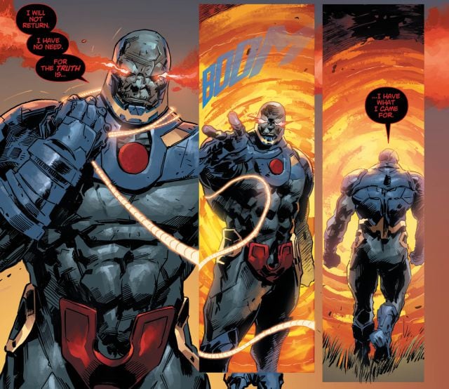 Darkseid se retira para &#039;liarla gorda&#039;.