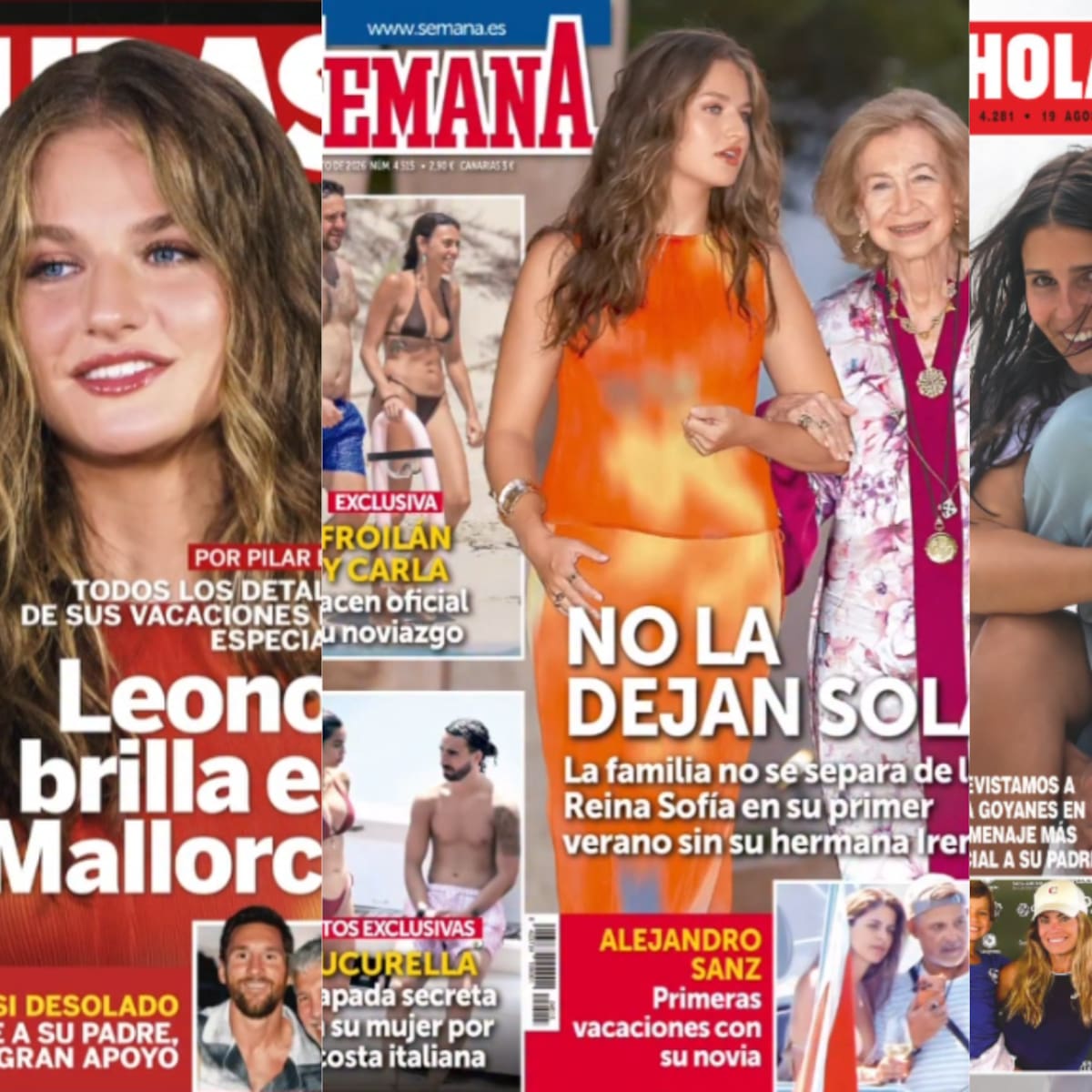 Las portadas de las revistas del 12 de agosto: las vacaciones de Alejandro Sanz y Stephanie Cayo, el rey Felipe VI sin Letizia y la nueva pareja de Froilán