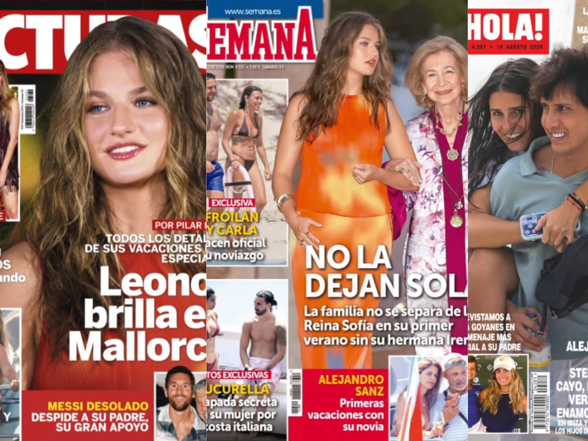 Las portadas de las revistas de hoy, 12 de agosto: las vacaciones de Alejandro Sanz y Stephanie Cayo, el rey Felipe VI sin Letizia y la pareja de Froilán