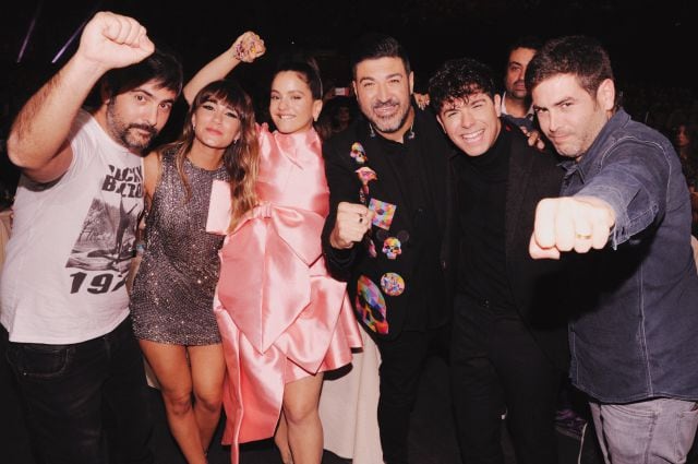 Estopa, Aitana, Rosalía, Tony Aguilar y Alfred, disfrutando de LOS40 Music Awards 2019.