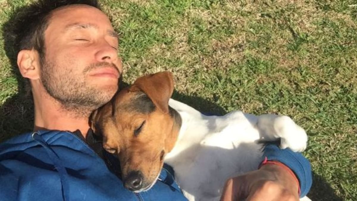 La foto más tierna de Luciano Pereyra con su perro