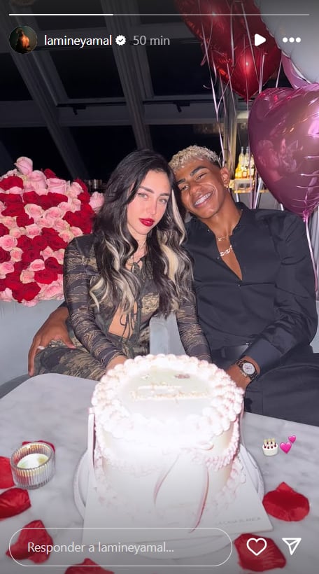 Lamine Yamal y Nicki Nicole en Instagram.