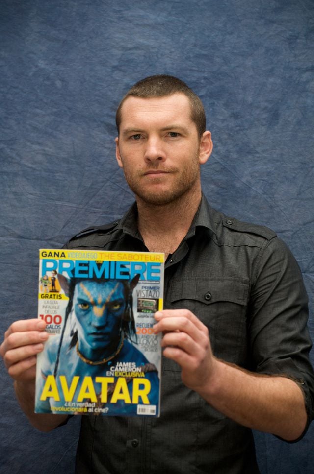 Sam Worthington presentando la primera película de &#039;Avatar&#039;