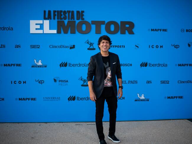 Dani Moreno, presentador de Anda Ya, posó para los medios en los Premios La Fiesta del Motor, celebrados en el Hipódromo de la Zarzuela.