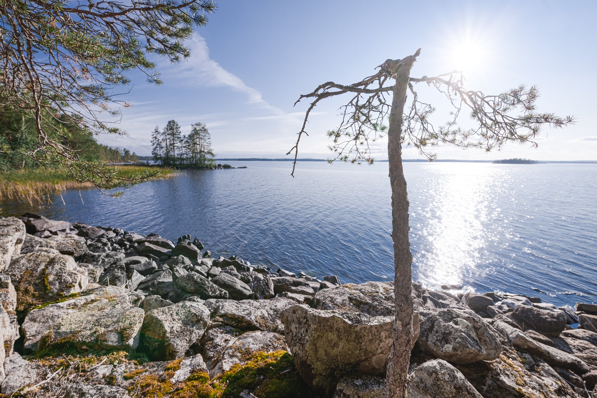 Una foto del paisaje en Lakeland (Finlandia)