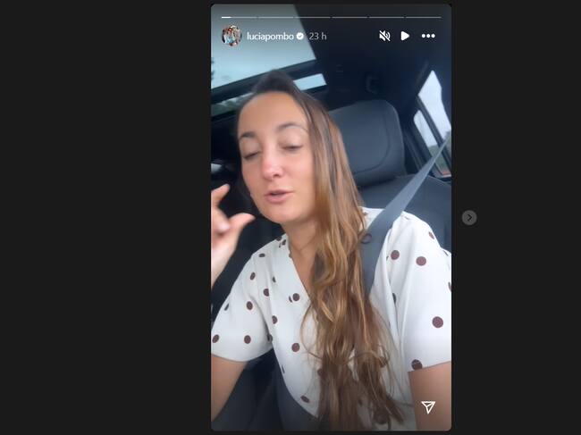Captura de pantalla de la historia de Instagram de Lucía Pombo.
