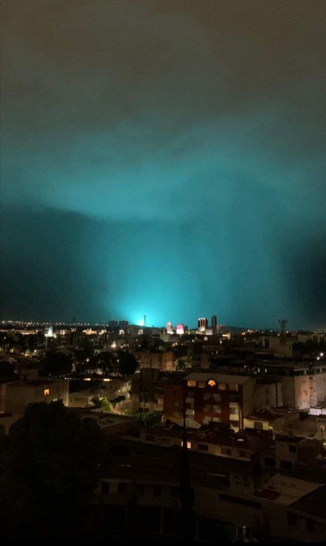 Luz en el cielo de León Guanajuato sorprende a sus habitantes