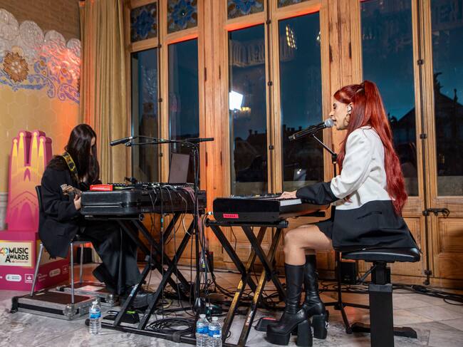 Medio centenar de personas se han congregado en la sala Domènech Montaner, del recinto modernista, para disfrutar del show de Vicco