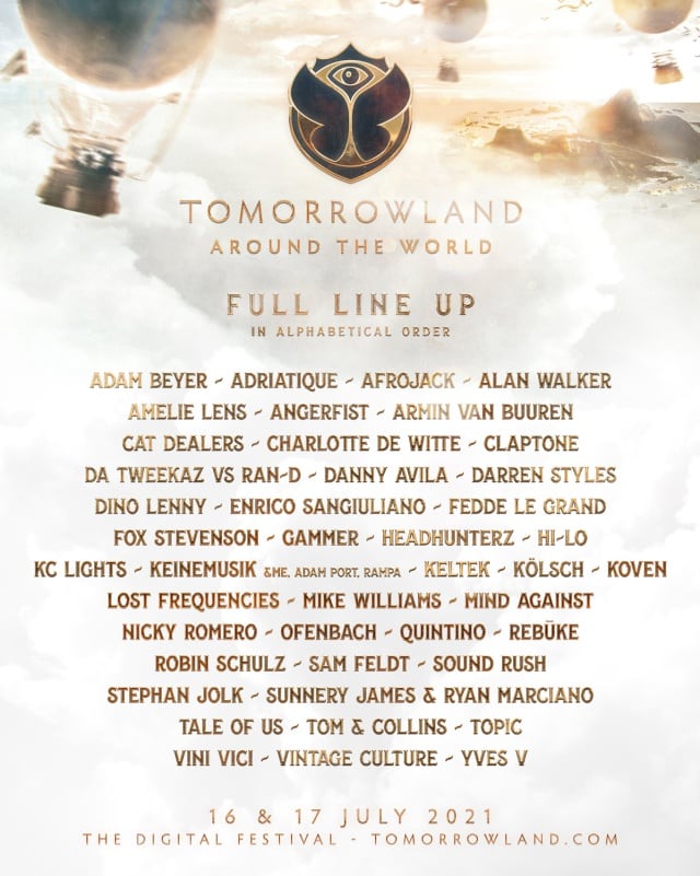 Cartel del Tomorrowland Around The World 2021