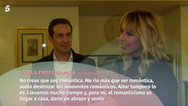 Emma García y su marido, Aitor