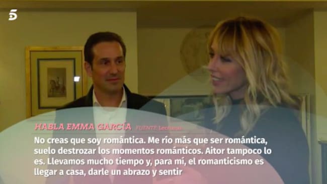 Emma García y su marido, Aitor