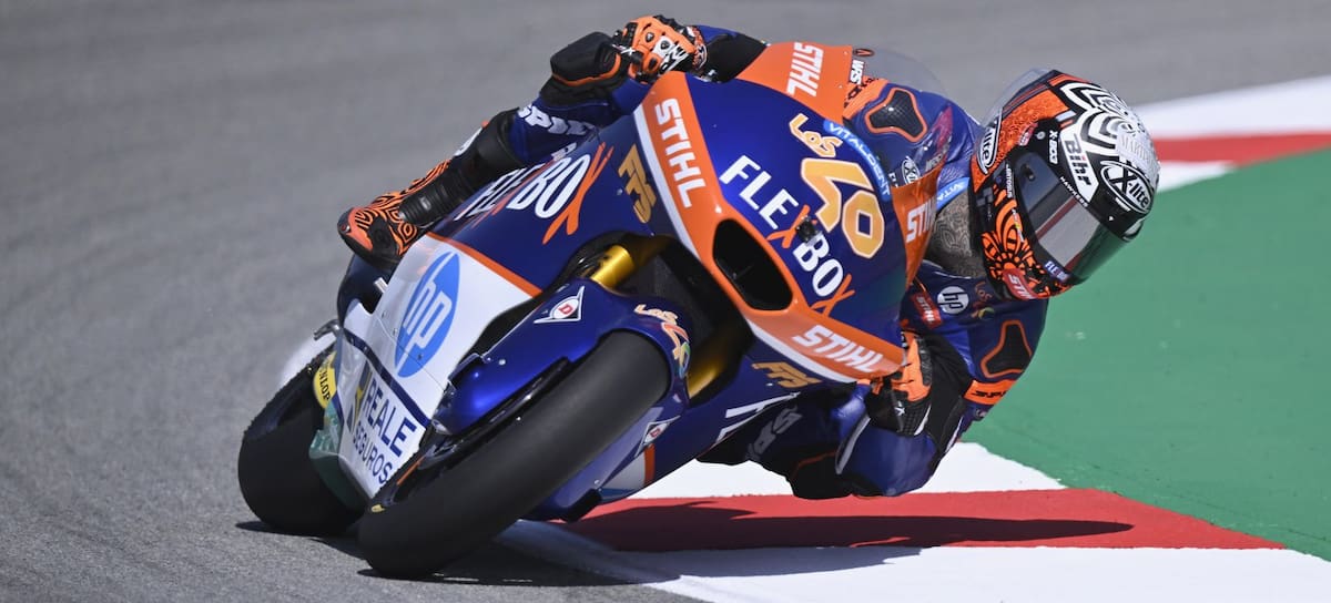 Aron Canet, durante el GP de Catalunya
