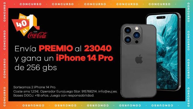 Sorteo de dos iPhone 14 PRO.