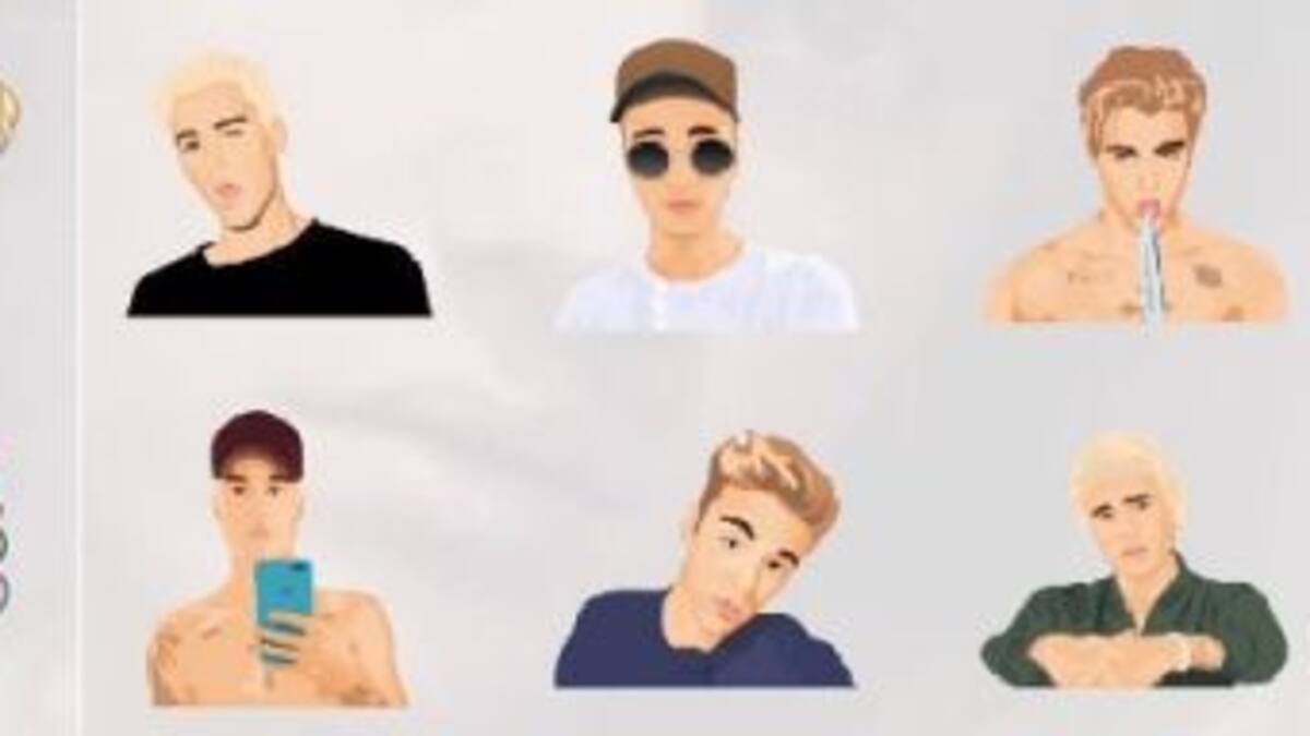 Llegaron los emojis de Justin Bieber