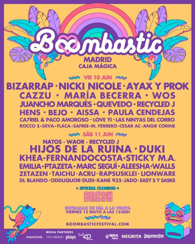 Cartel del Boombastic Festival en Madrid en 2022