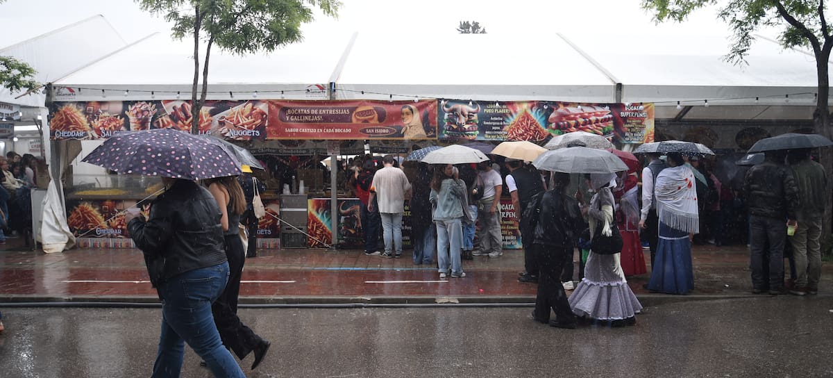 Lluvia en las Fiestas de San Isidro en Madrid