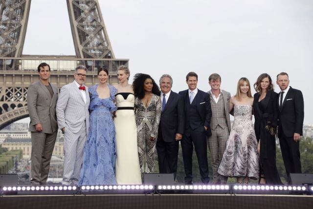 El elenco de Misión Imposible: Fallout durante su premiere en París. THOMAS SAMSON/AFP/Getty Images