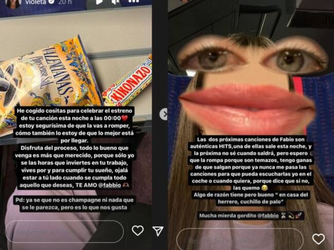 Violeta le dedica unas palabras en redes a Fabio