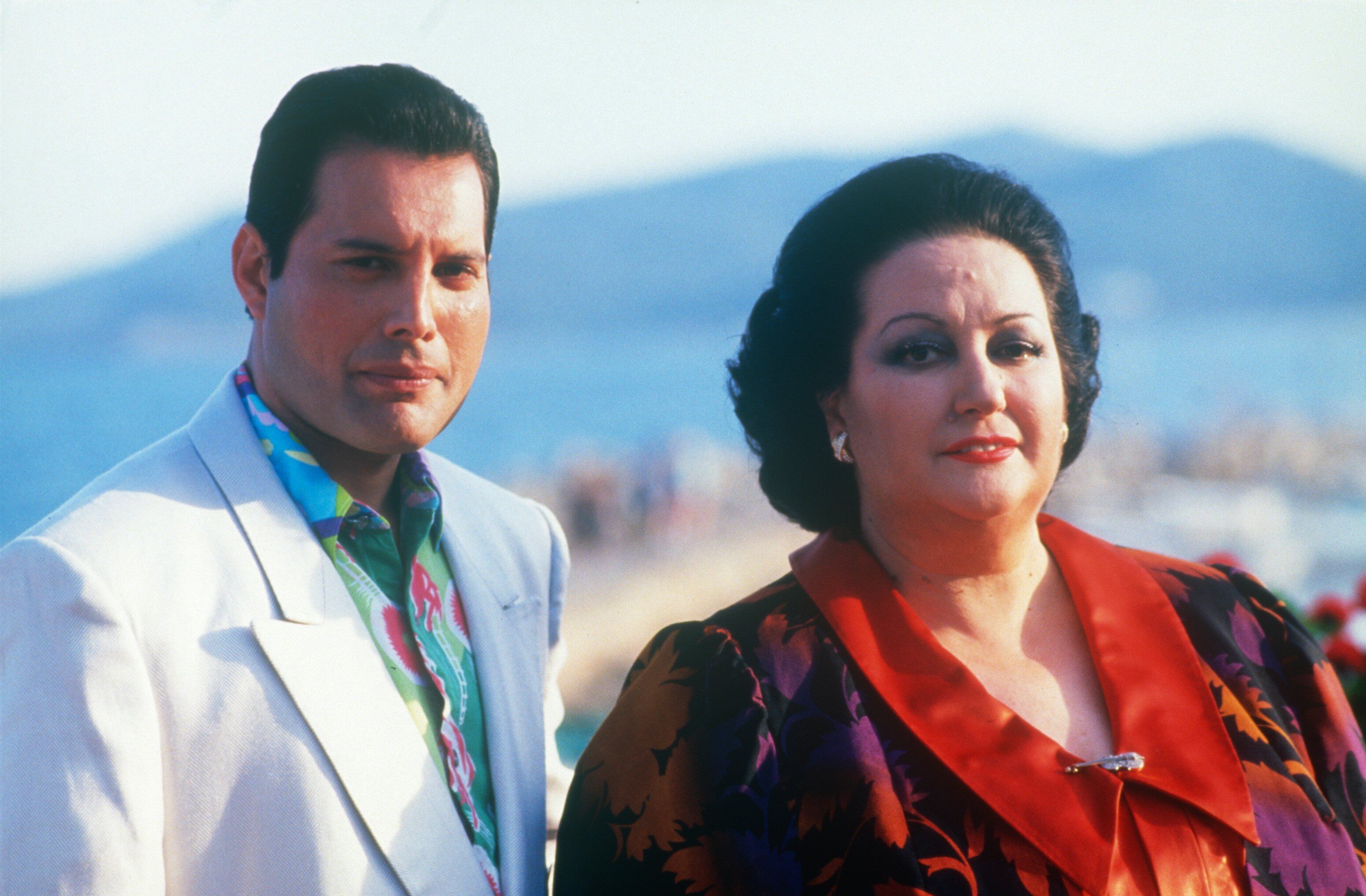 Freddie Mercury y Montserrat Caballé en Ibiza, en 1987.