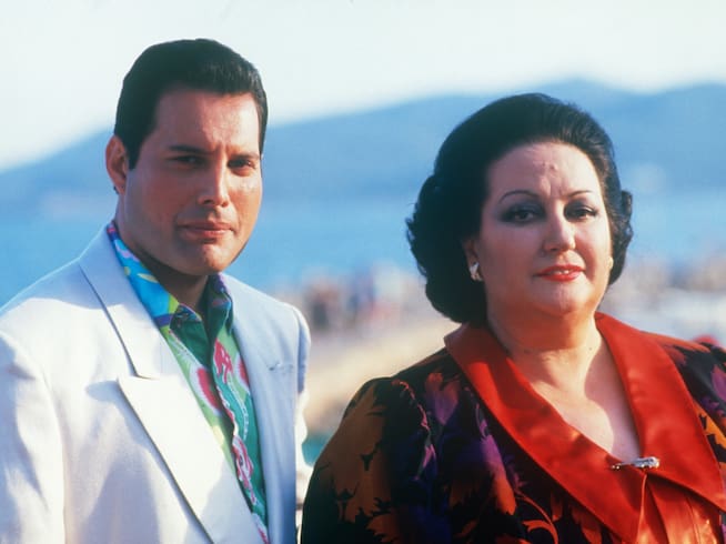 Freddie Mercury y Montserrat Caballé en Ibiza, en 1987.