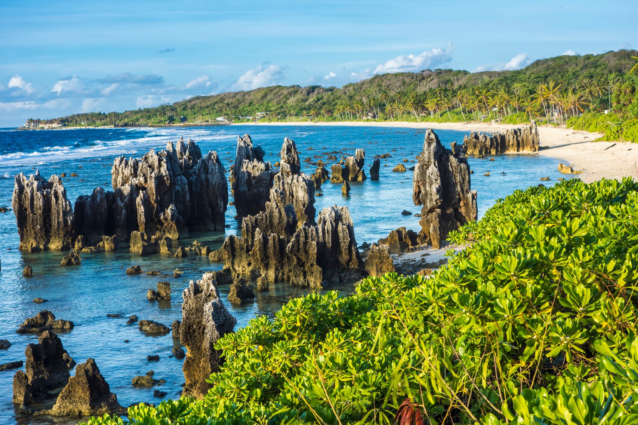 Una de las paradisiacas playas de Nauru.
