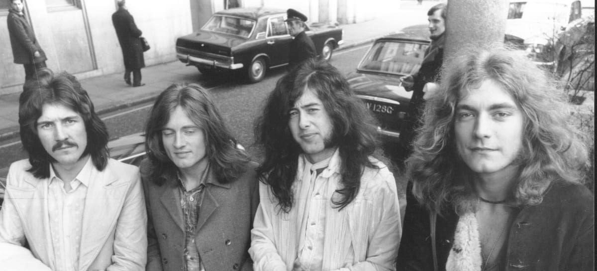 Los integrantes de Led Zeppelin: John Bonham, John Paul Jones, Jimmy Page y Robert Plant of Led Zeppelin