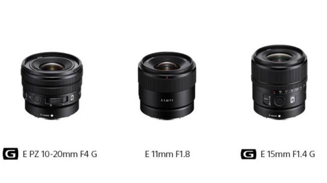 Tres nuevas lentas para la línea APS-C de Sony.