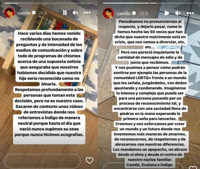 Camilo manda un contundente mensaje