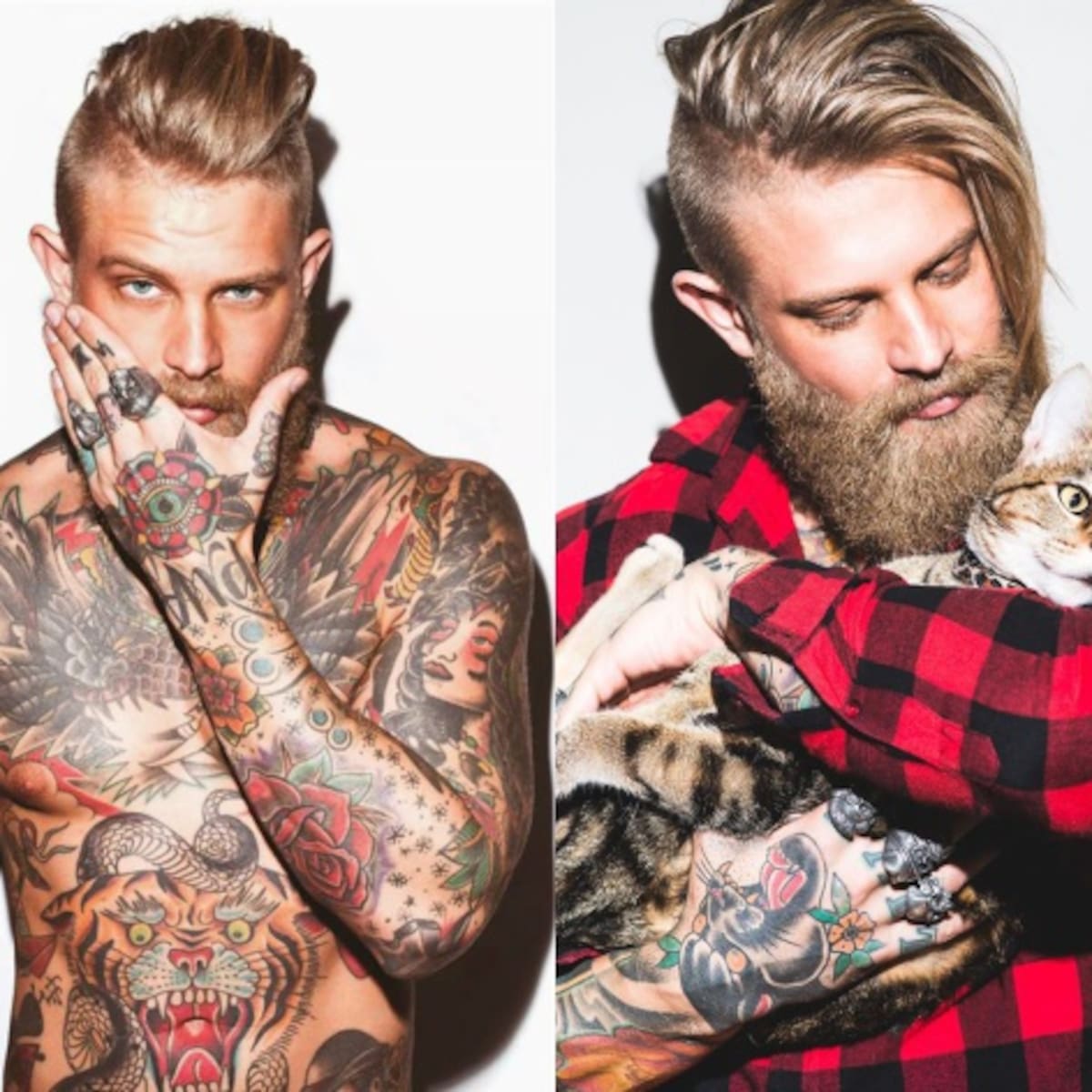Hay una razón científica por la que nos gustan los hombres tatuados y con barba