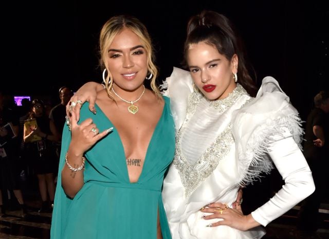 Rosalía y Karol G en LOS40 Music Awards 2018