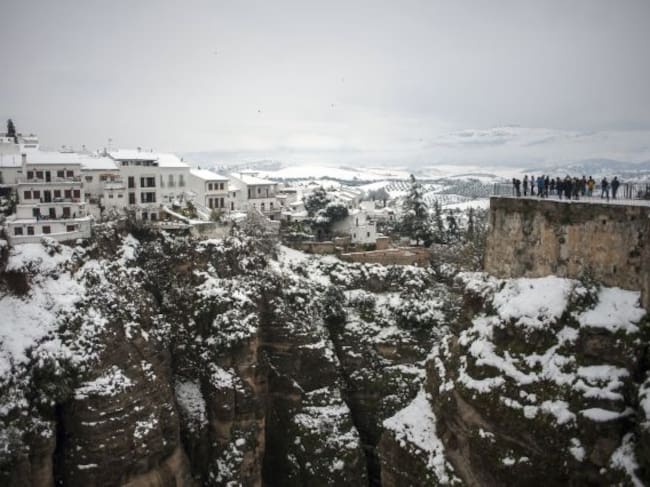 Ronda después de una nevada en 2019