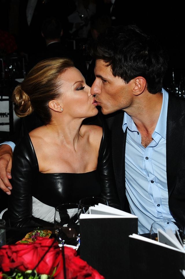 Kylie Minogue y Andrés Velencoso mantuvieron una relación durante 6 años (Getty).