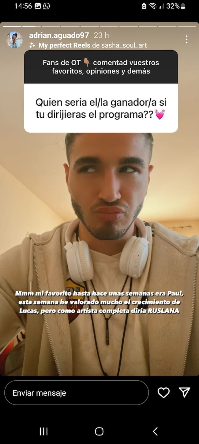 Adrián Aguado opina sobre 'OT'.