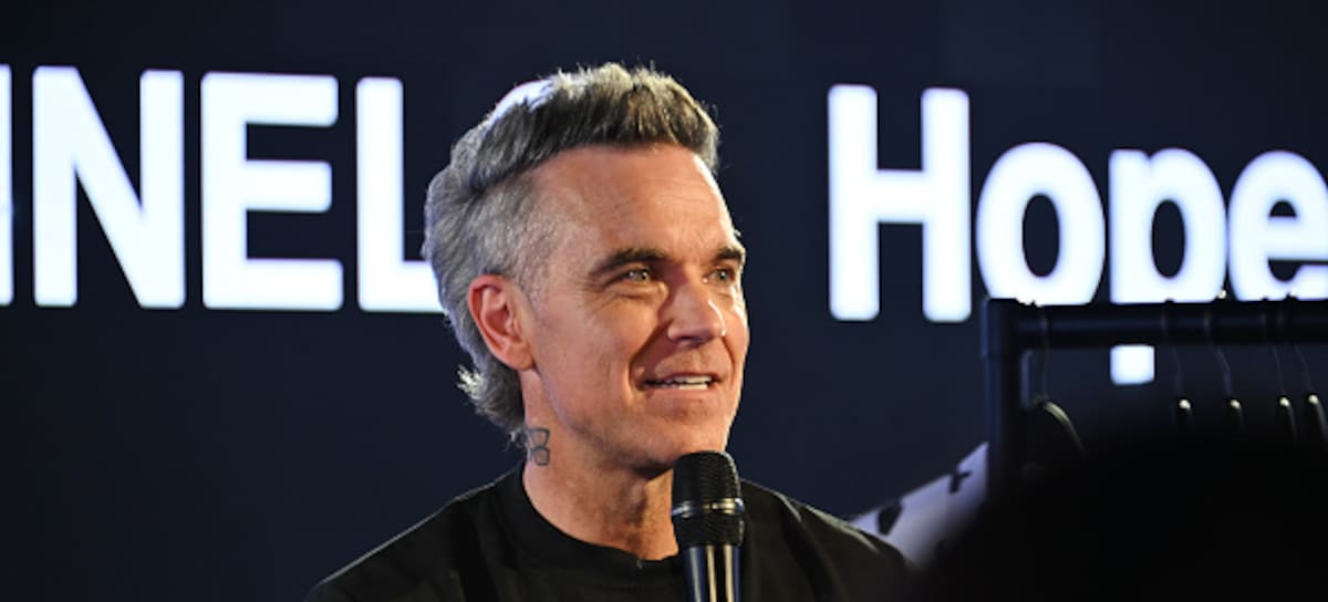 Robbie Williams en un evento en Londres, agosto de 2026.