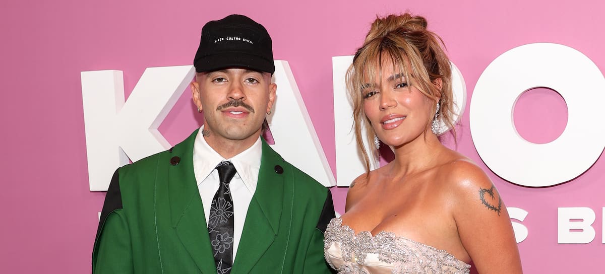 Feid y Karol G attend en la presentación de "Karol G: Mañana fue muy bonito" en Nueva York