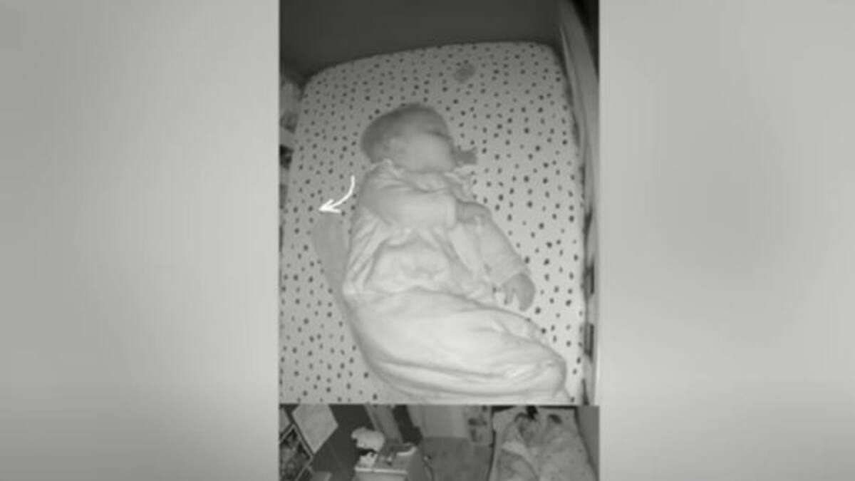 ¡Qué miedo! Es viral: El video de un fantasma molestando a un bebé mientras duerme