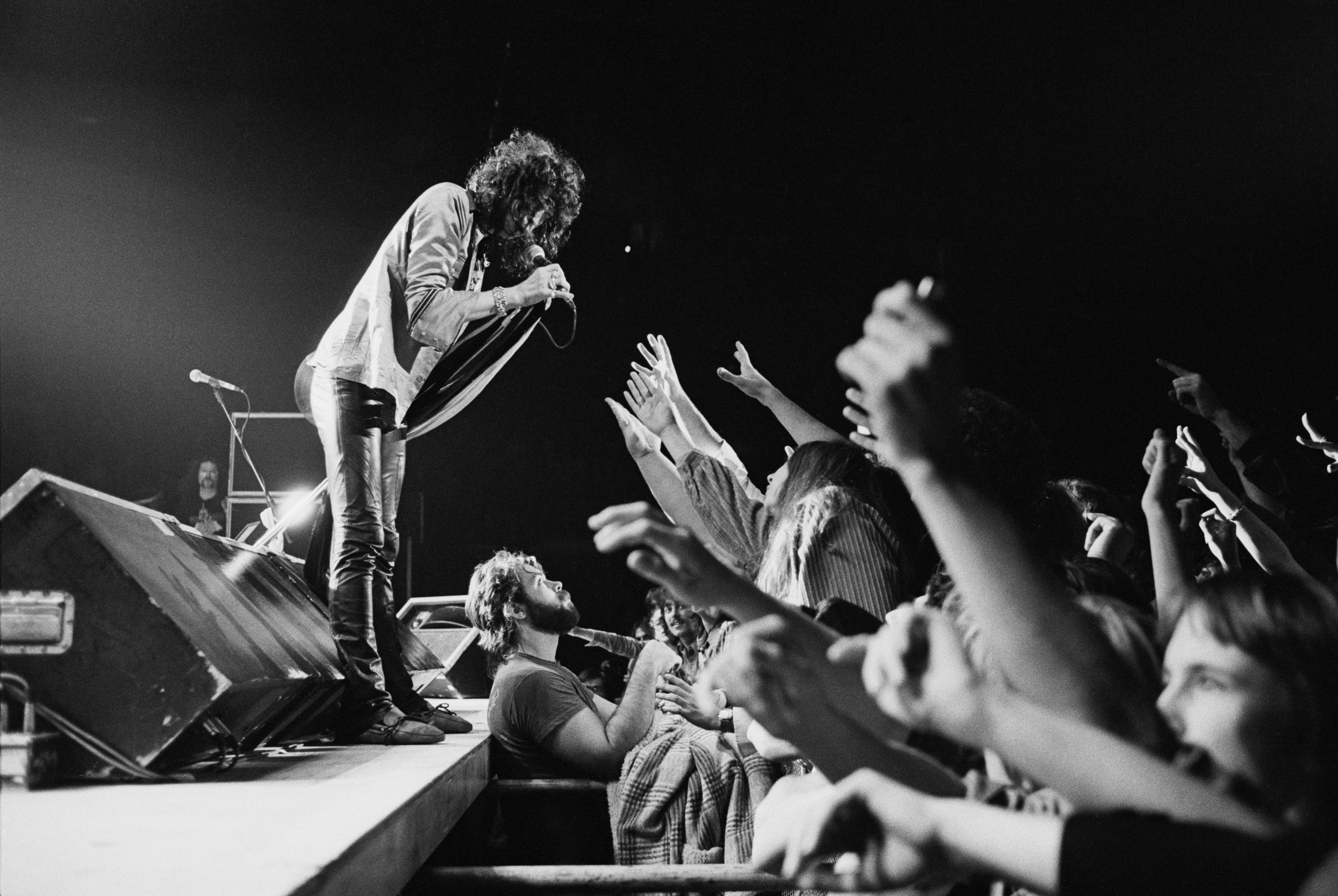 Steven Tyler en un concierto de 1978