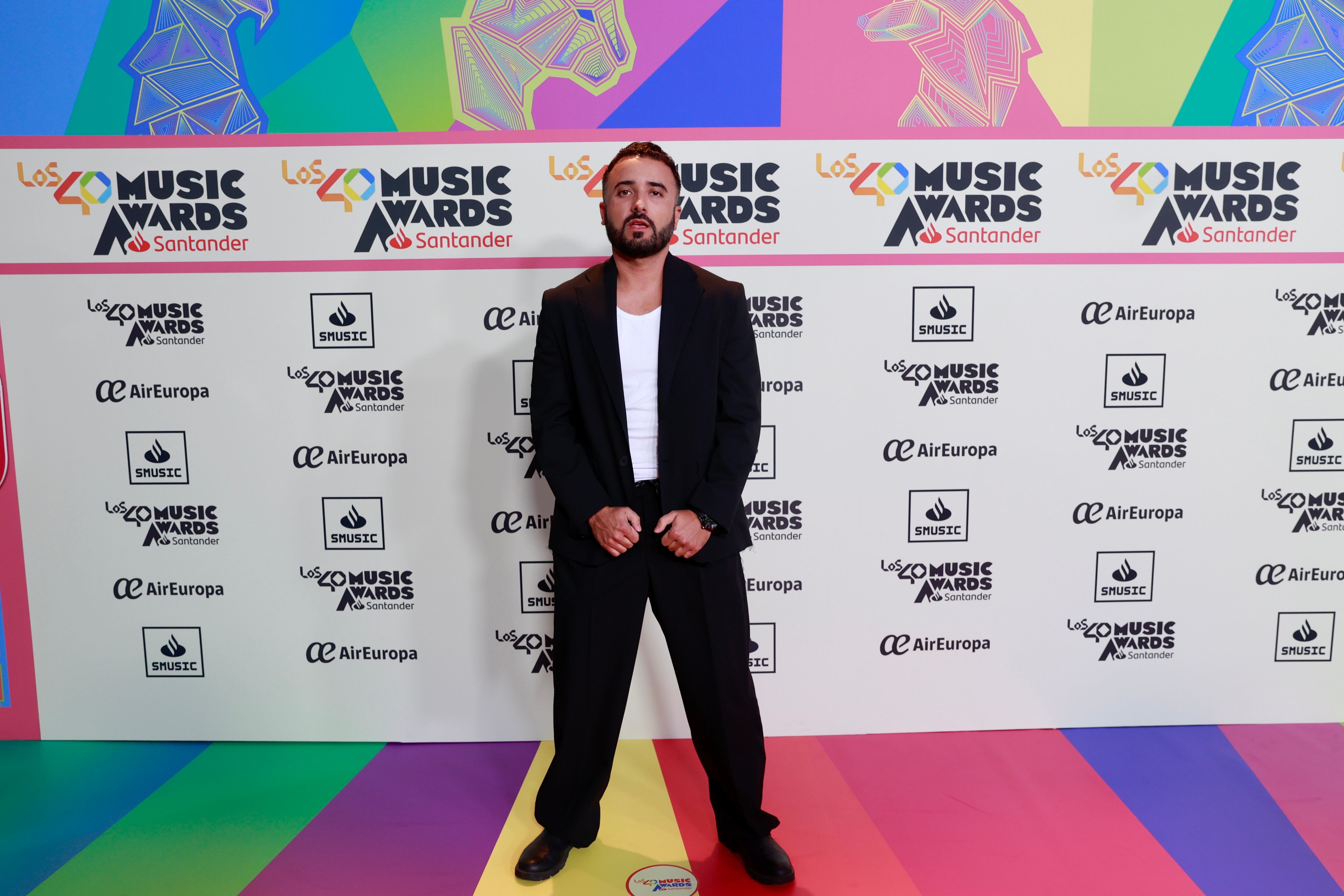 David Álvarez, en la cena de nominados de LOS40 Music Awards Santander 2023.