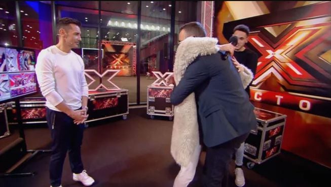 Fusa Nocta y Risto Mejide se abrazan en Factor X.