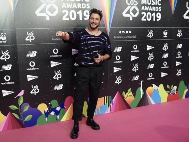 Manuel Carrasco, en la alfombra roja de la cena de nominados de LOS40 Music Awards 2019 en Madrid.