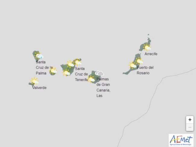 Predicción del tiempo para el 25 de agosto en Canarias.