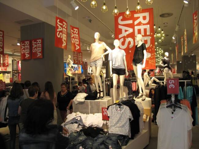 Rebajas en grandes superficies.