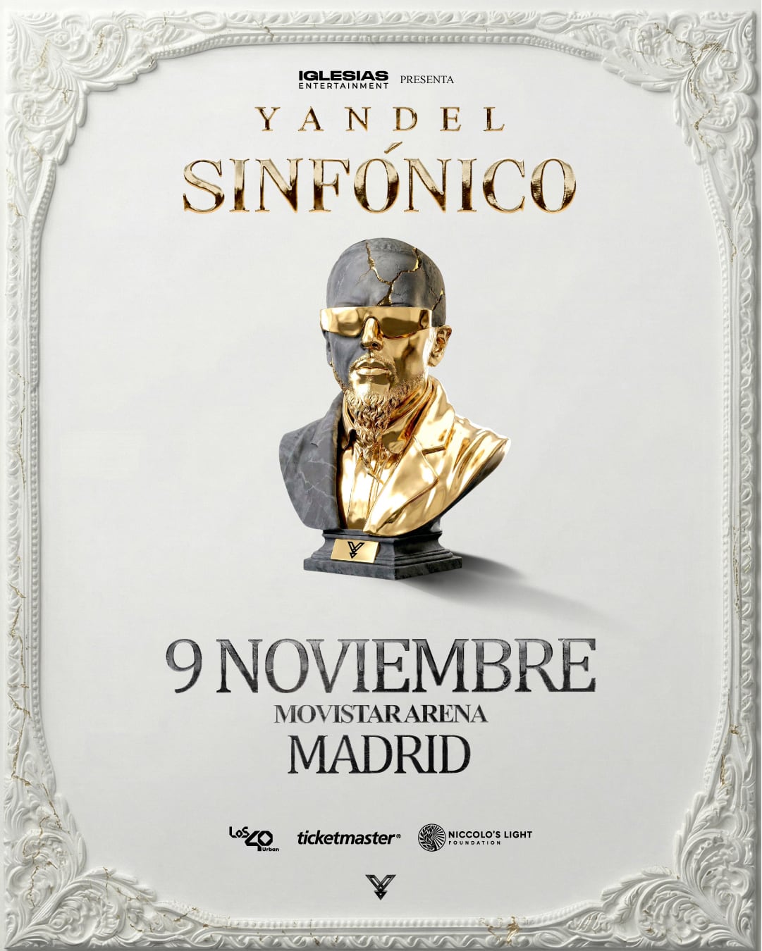 Cartel de Yandel en su quinta fecha en Madrid