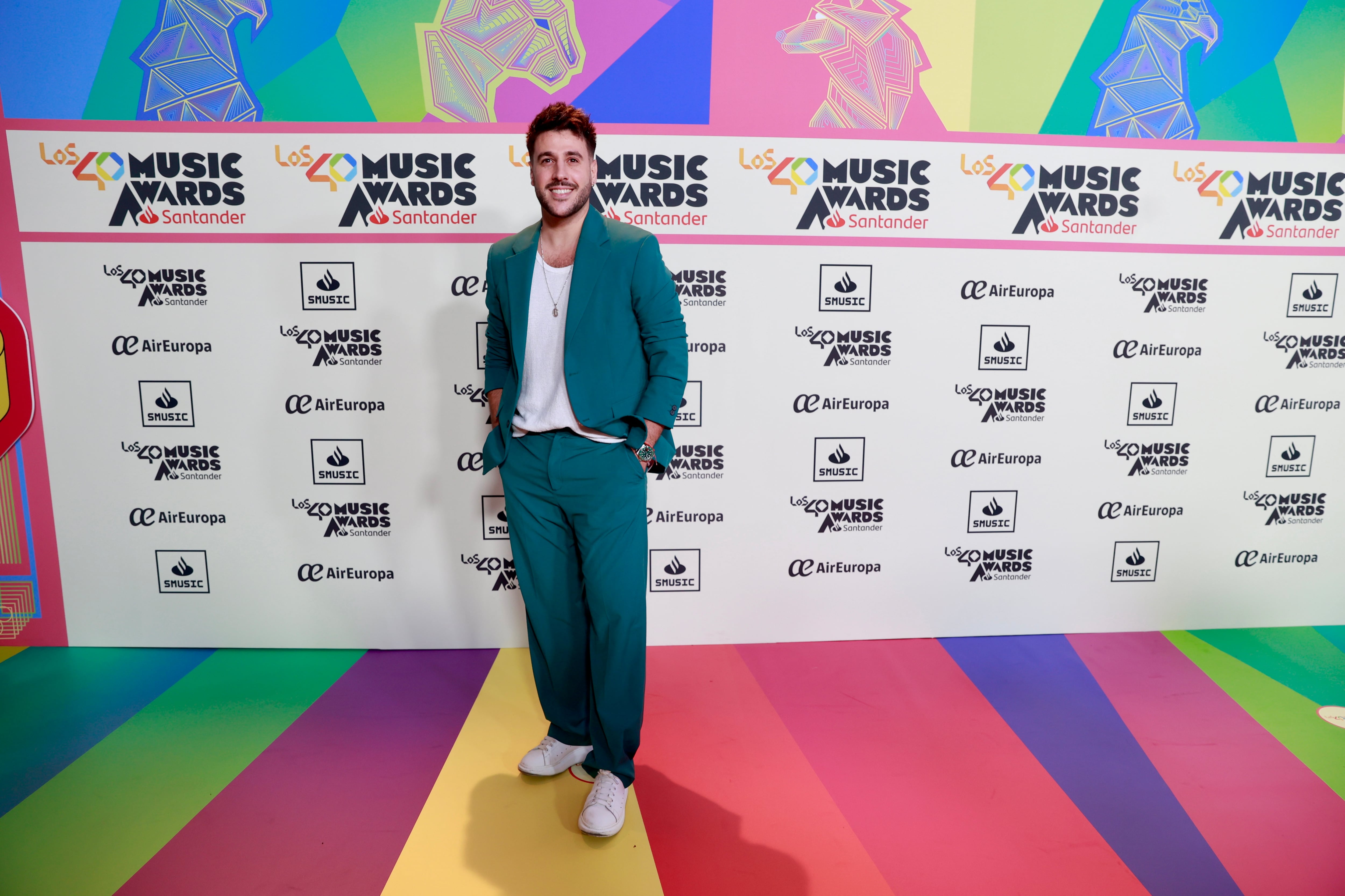 Antonio José, en la cena de nominados de LOS40 Music Awards Santander 2023.