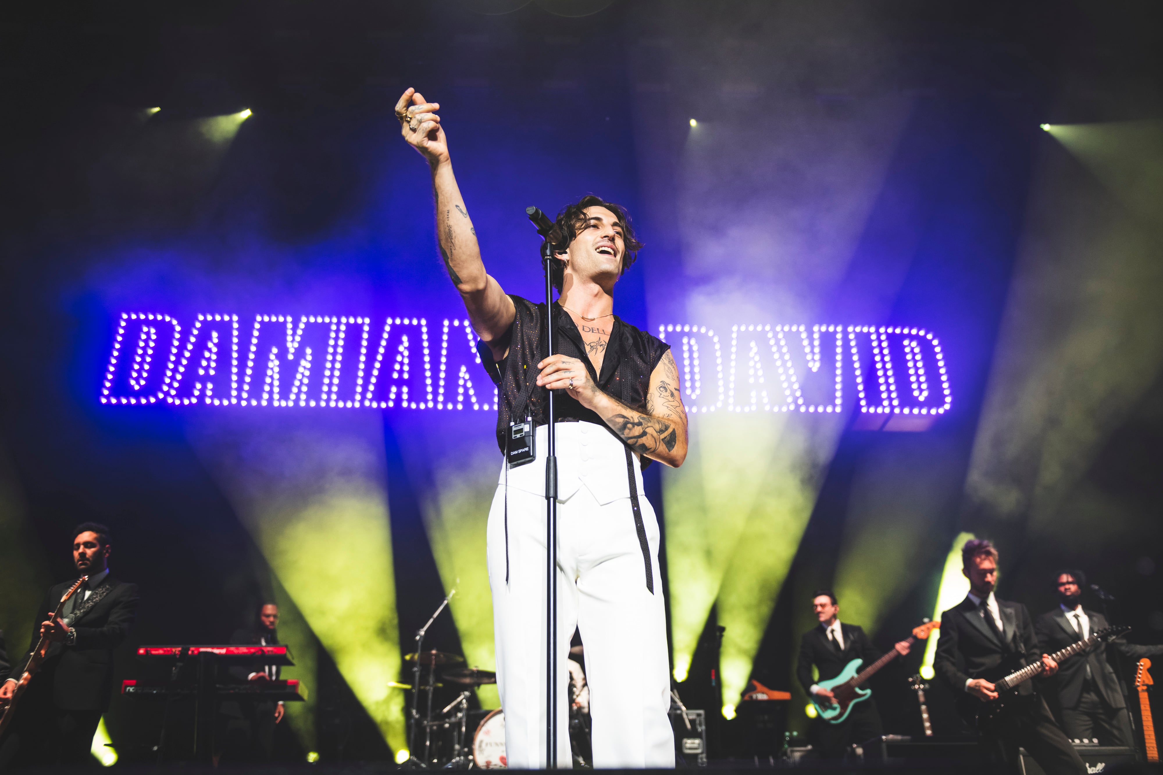 Damiano David, en concierto en el Movistar Arena de Madrid, 22 de septiembre de 2025.