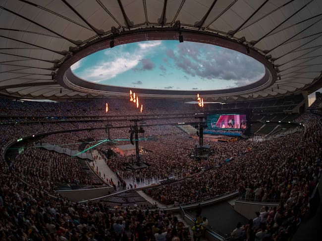 Bad Bunny en su último concierto con la gira 'Debí Tirar Más Fotos Tour' en el Riyadh Air Metropolitano de Madrid, 15 de junio de 2026.