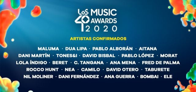 Cartel de LOS40 Music Awards 2020