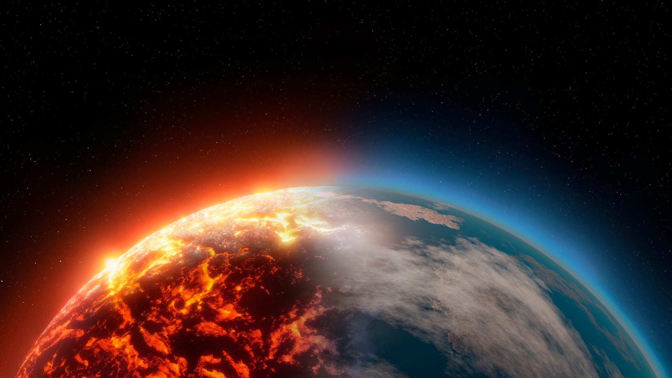 El planeta se calienta a causa del cambio climático.