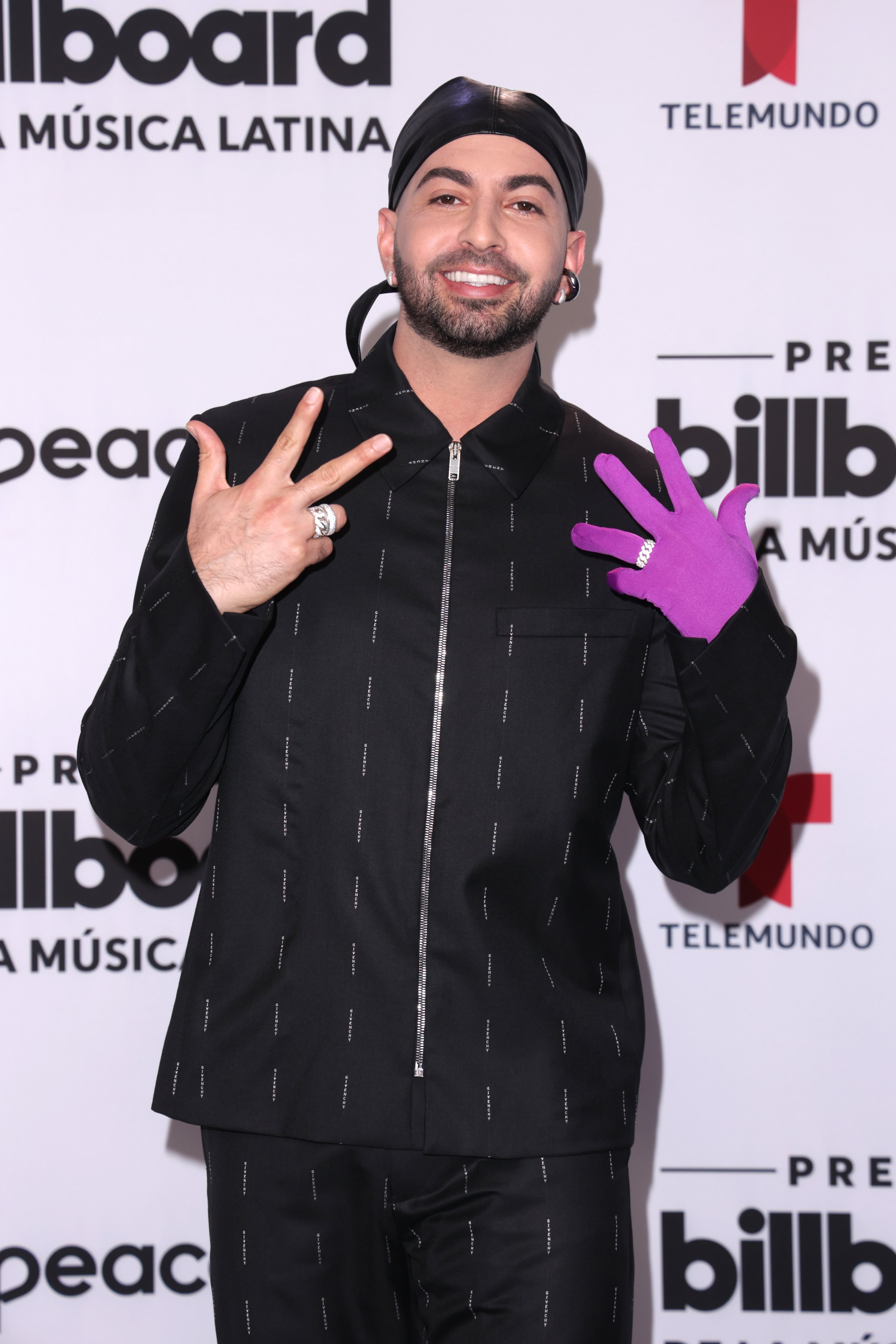 Justin Quiles, en los Premios de la música latina 2023.