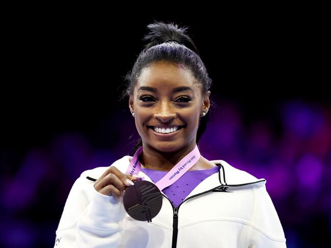 Simone Biles este octubre de 2023 en Amberes, Bélgica.